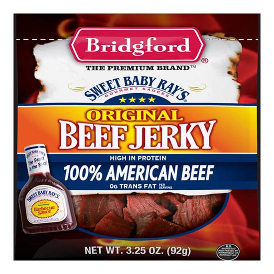 Bridgford Sweet Baby Ray's Original Beef Jerky 3.25oz