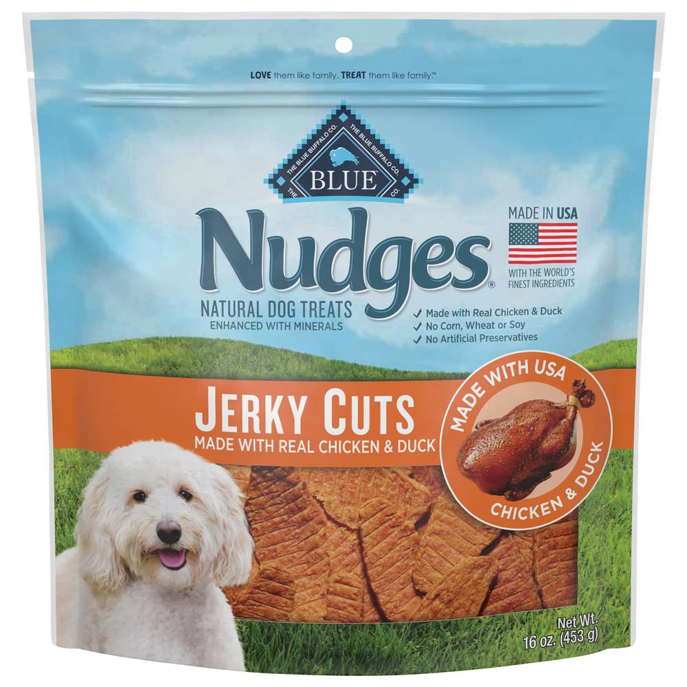 Blue Buffalo Nudges Jerky Cuts Natural Dog Treats Duck (1 lbs)