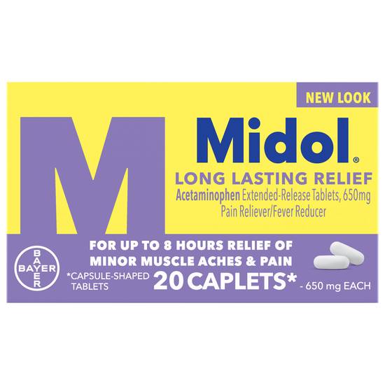 Midol Caplets 650 mg Long Lasting Relief (20 ct)