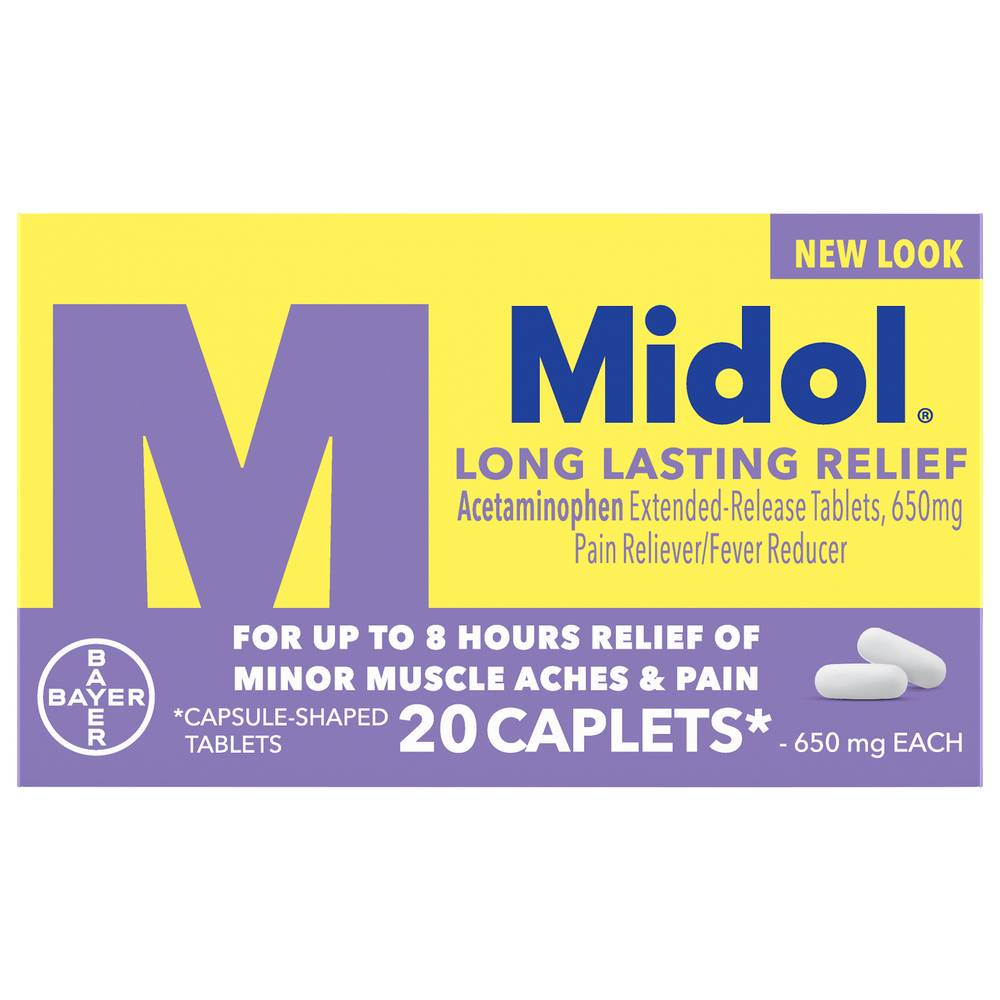 Midol Long Lasting Relief Acetaminophen Extended Release 650 mg (1.6 oz)