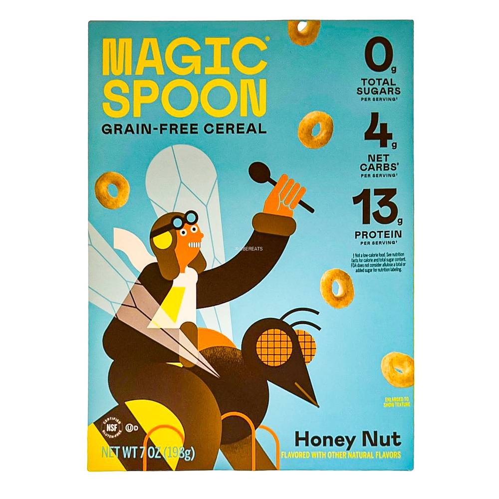 Magic Spoon Keto and Grain-Free Cereal, Honey Nut (7 oz)