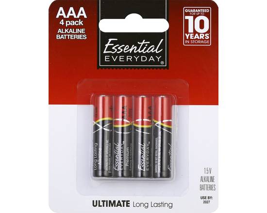 Essential Everyday · Aaa Alkaline Batteries (4 ct)