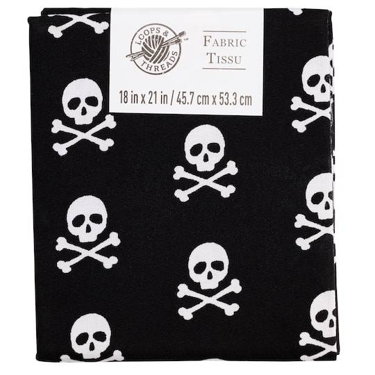 Black Skull Fabric By Loops & Threads