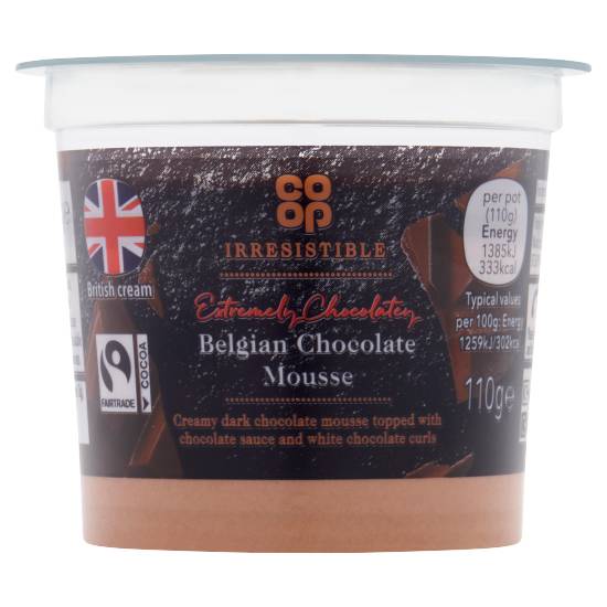 Co-Op Irresistible Belgian Chocolate Mousse 110g