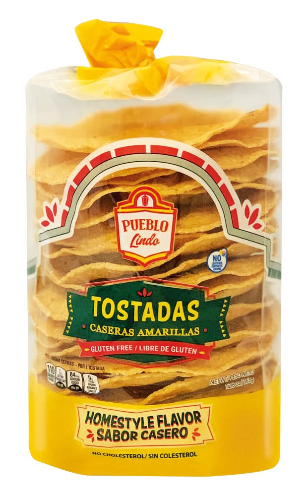 Pueblo Lindo Caseras Amarillas Tostadas, Homestyle (12.8 oz)