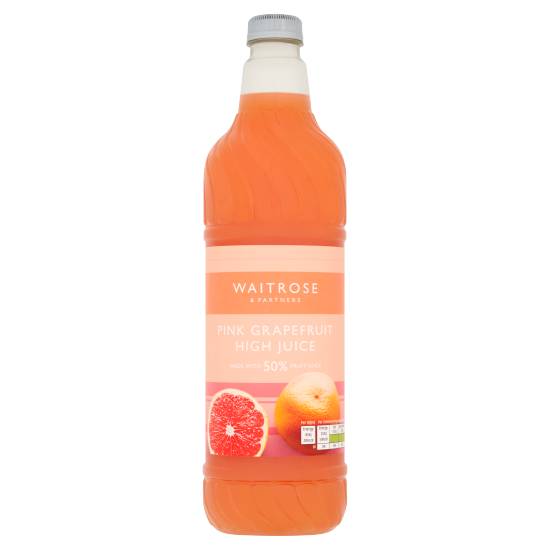 Waitrose 50% Pink Grapefruit Juice Squash Soft Drink (1L)