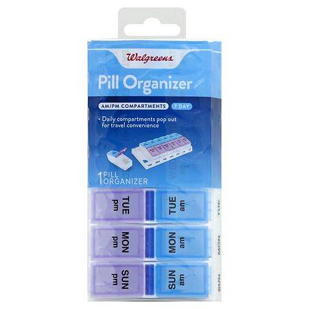 Walgreens 7-Day Pill Organizer AM/PM - 1.0 ea