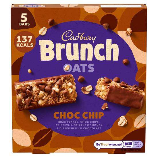 Cadbury Brunch Choc Chip Cereal Bar Multipack 5x32g