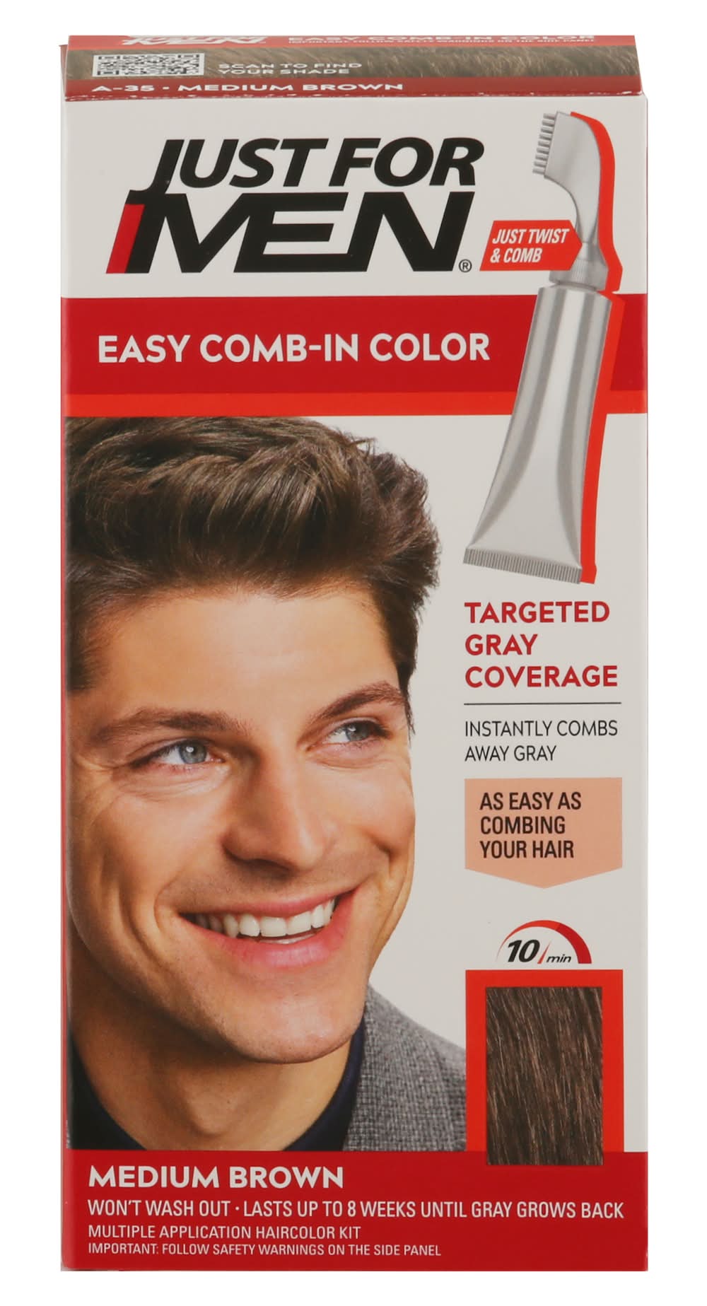 Just For Men Multiple Application Haircolor Kit, Medium Brown