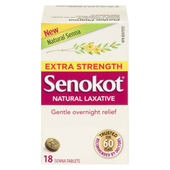 Senokot Natural Laxative Extra Strength Senna Tablets (18 units)