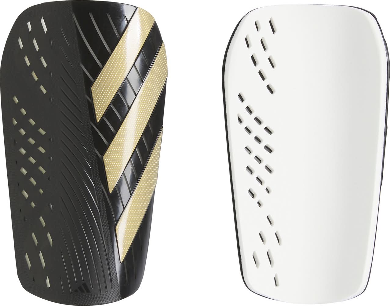 adidas Youth Tiro Club Shin Gaurds (Black/Gold, M)