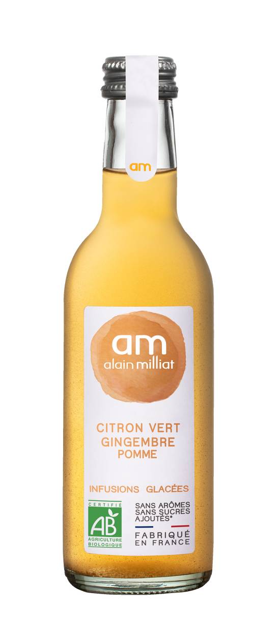 Alain Milliat - Jus de fruits (250 ml) (citron vert - gingembre - pomme)