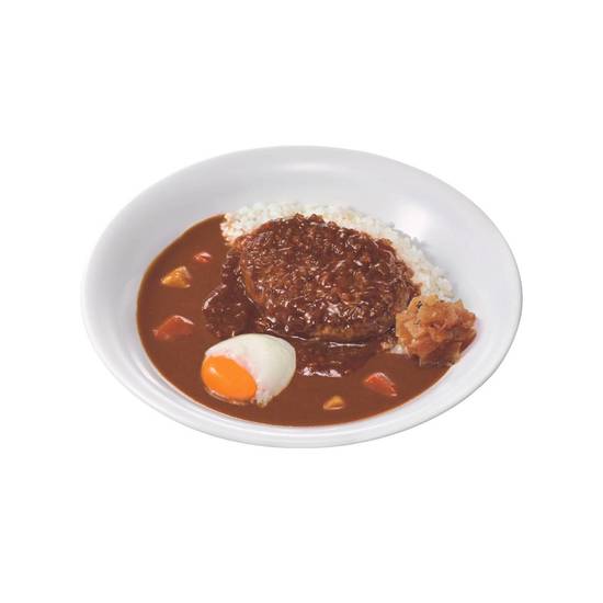 おんたま煮込みハンバーグカレーPork Curry Rice w/ Soft-Boiled Egg & Stewed Hamburg Steak