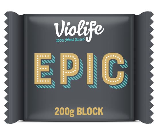 Violife Epic Mature Cheddar Flavour Block Vegan Cheese Alternative (200g)