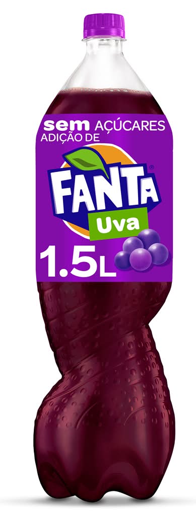 Fanta - Refrigerante com gás de uva, garrafa de 1,5 l