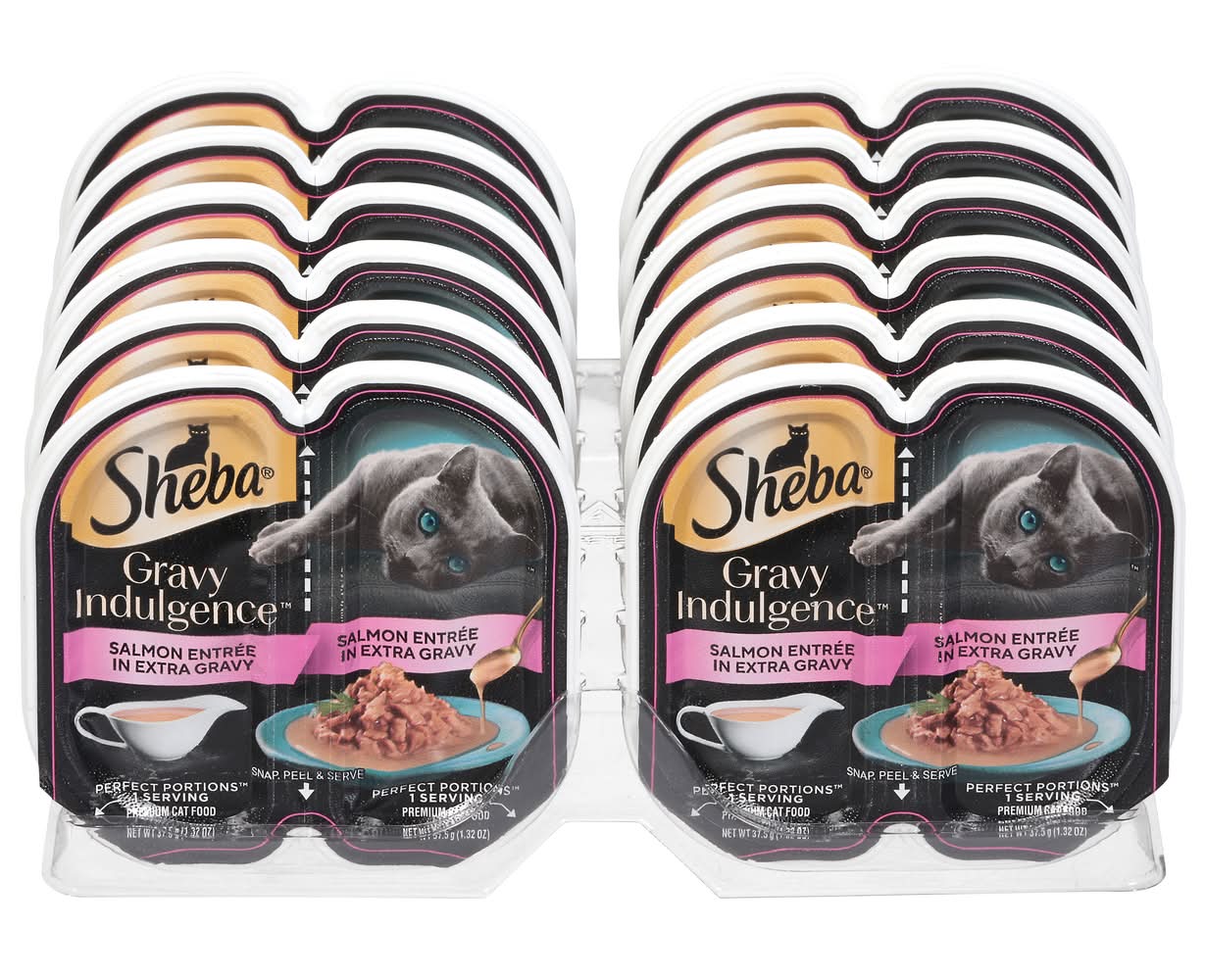 Sheba Gravy Indulgence Premium Salmon Entree in Extra Gravy Cat Food (1.32 oz, 2 ct)