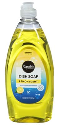 Signature Select Dish Soap Liquid, Lemon (18 fl oz)