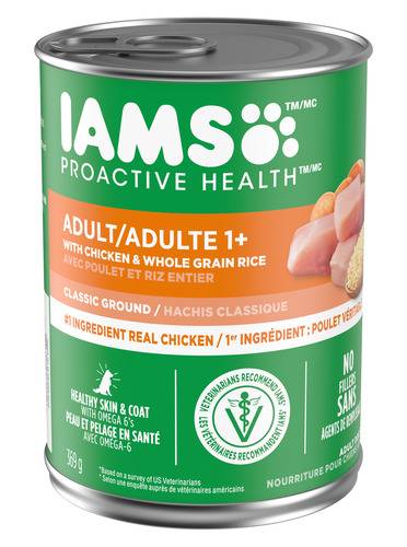 Iams Nourriture Pour Chiens Poulet Et Riz 369 G / IAMS Wet Dog Food Chicken & Rice 369 g