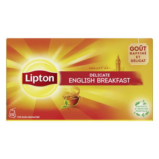 Lipton - Thé noir delicate english breakfast (25 pièces, 37 g)
