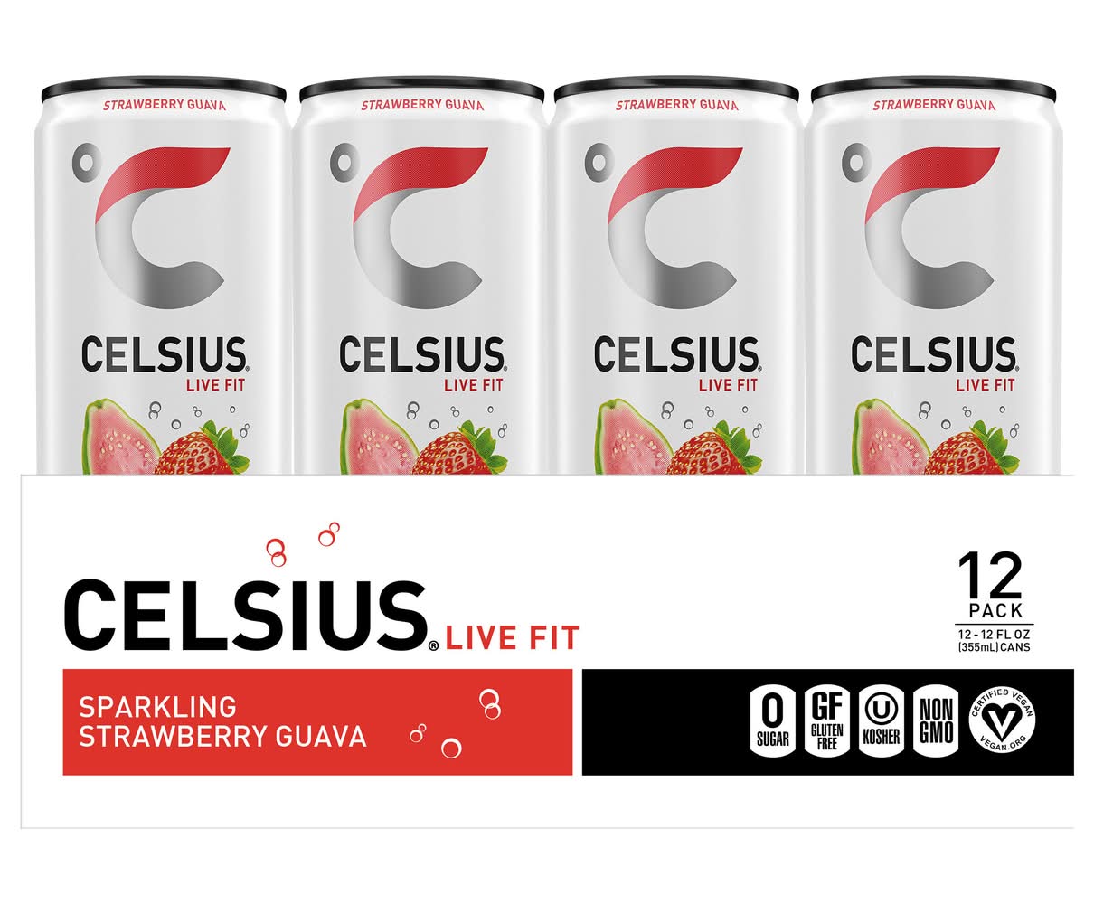 Celsius Sparkling Strawberry Guava Energy Drink (12 x 12 fl oz)