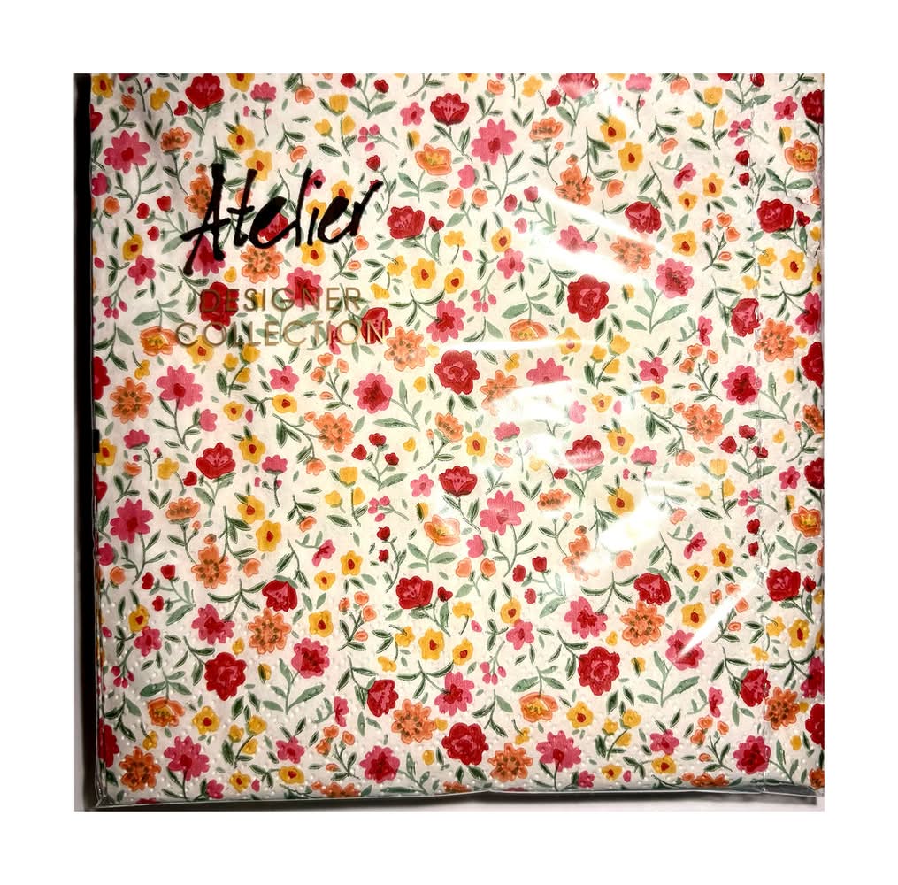 Servilleta Flores Pequeñas 33 x 33 cm 20 un.