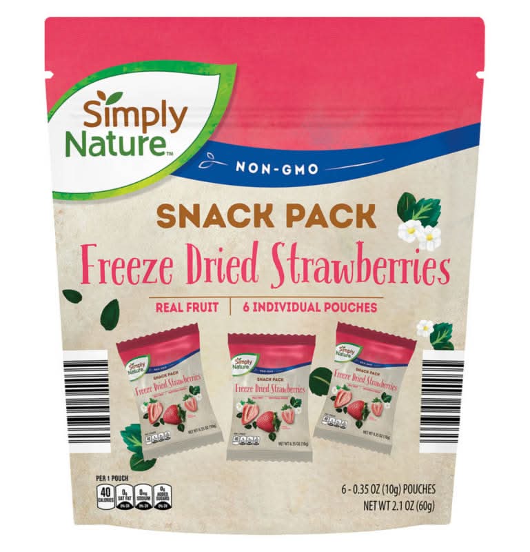 Simply Nature Freeze Dried Strawberry Snack pack (6 x 0.35 oz)