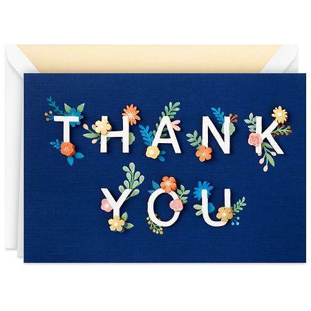 Hallmark Blank Thank-You Card (Thank You Flowers) E55 - 1.0 ea