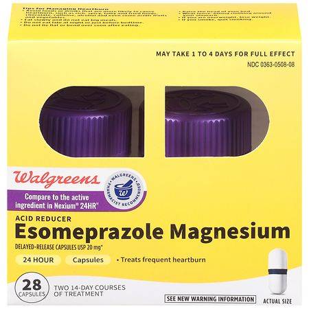 Walgreens Acid Reducer Esomeprazole Magnesium Delayed-Release Capsules (1.44 oz)