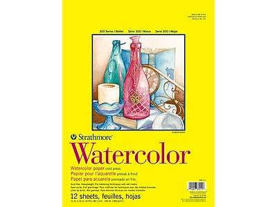 Strathmore 300 Series Watercolor Paper Pad, 11 x 15, White (360-111)