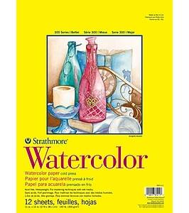 Strathmore 300 Series 11 x 15 Watercolor Sketch Pad, 12 Sheets/Pad (SM360111)