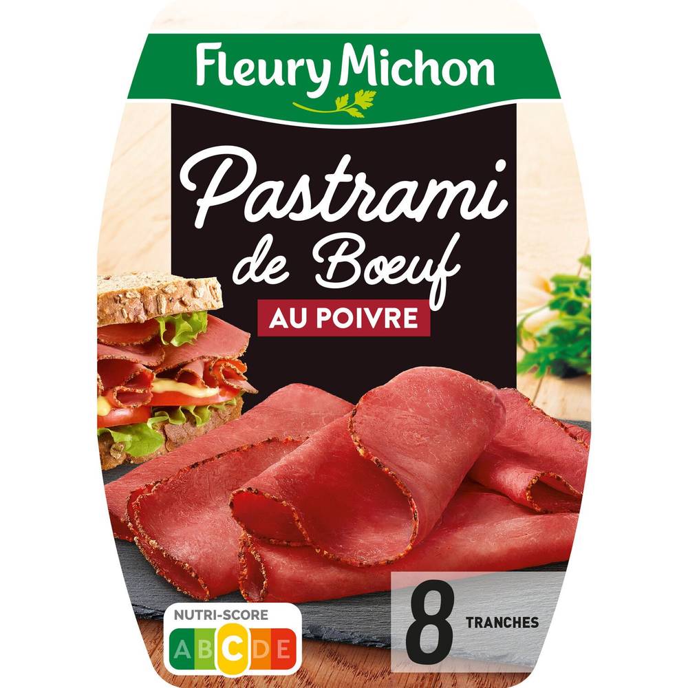 Fleury Michon - Pastrami de bœuf au poivre (6 pièces)