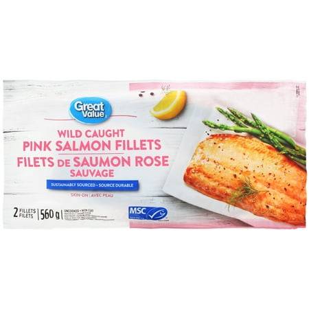 Great Value Wild Caught Pink Salmon Fillets (700 g)