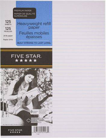 Five Star Refill Paper (125 sheets)