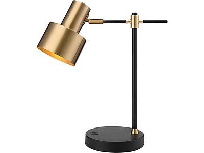 Rumi Lighting Incandescent Desk Lamp, 17, Black/Gold (ERP1207ST)