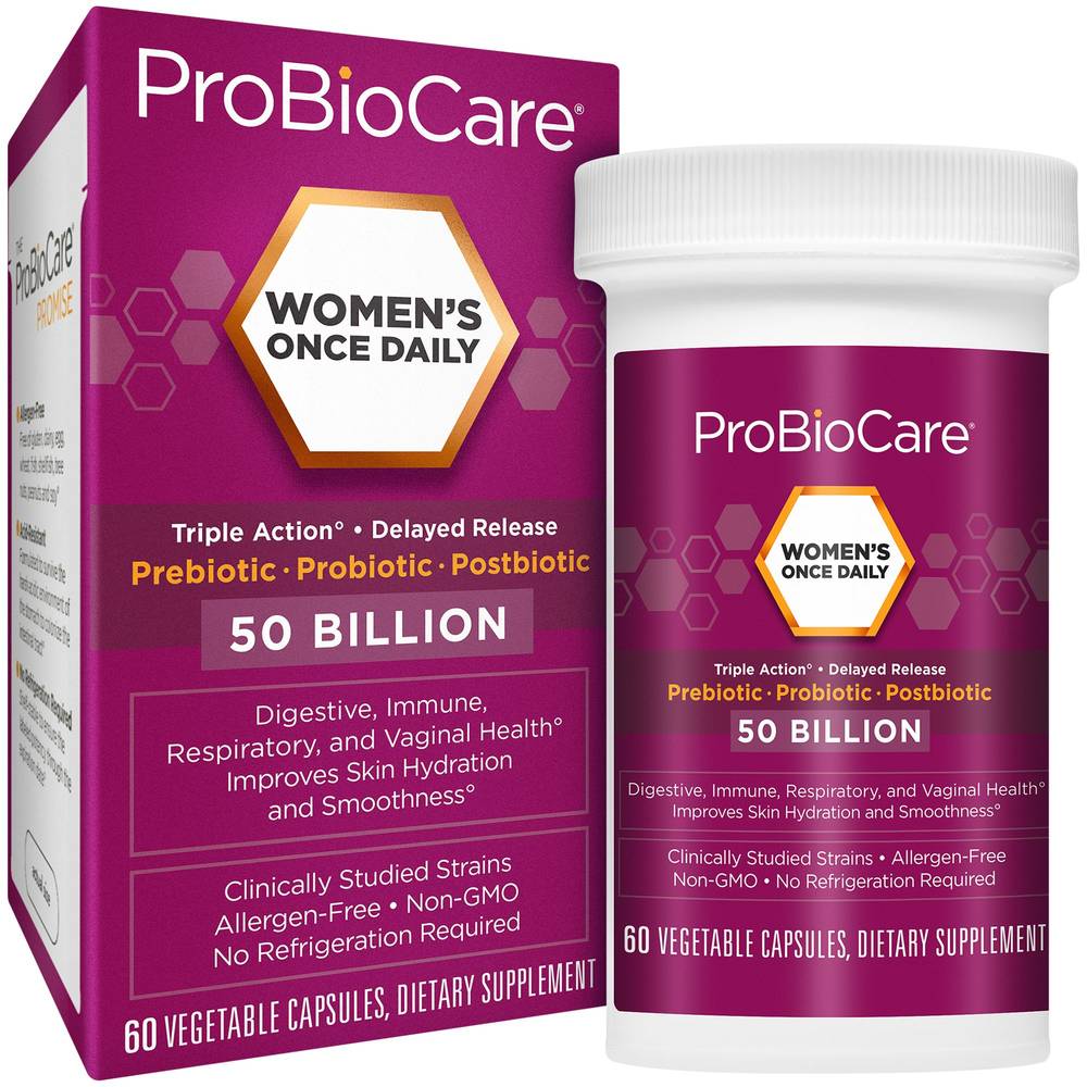 Probiocare Women's Once Daily 50 Billion Probiotics Vegetable Capsules