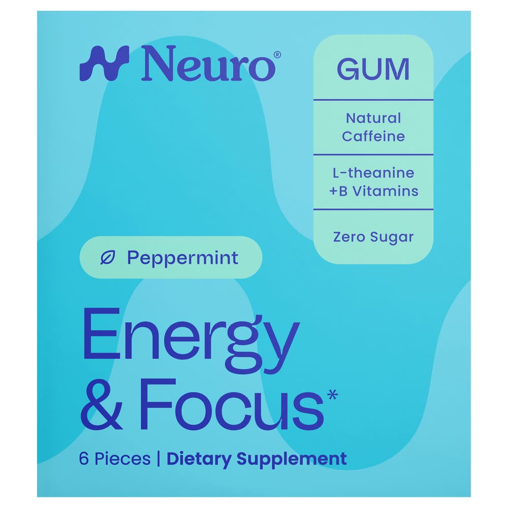 Neuro Energy & Focus Gum, Peppermint
