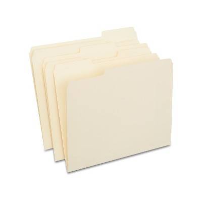 Staples 3-Tab File Folders Letter Assorted Position Manila 250/Box TR56673