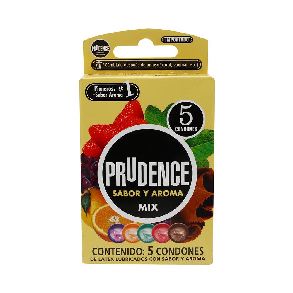 Prudence condones con sabor y aroma mix (5 piezas)