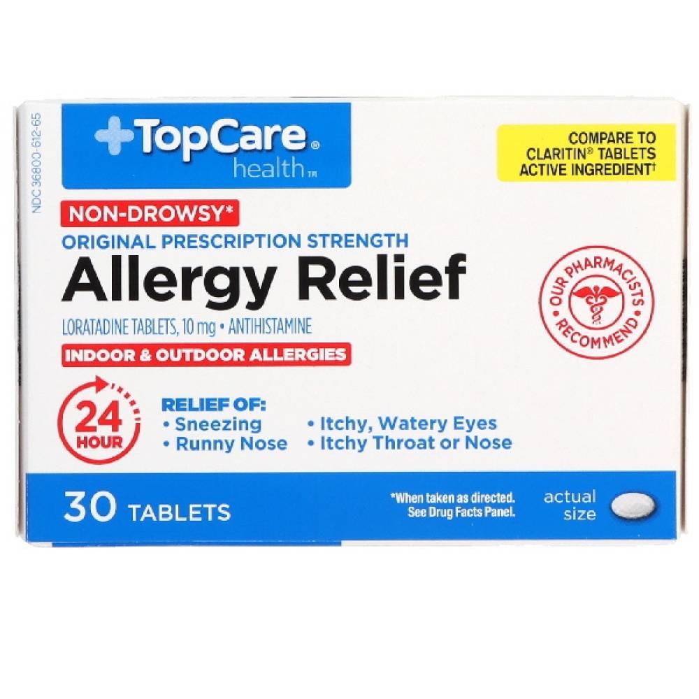 Topcare Loratadine 10 mg Allergy Relief Tablets (40 ct)