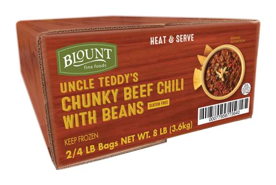 Blount Fine Foods Teddy's Chunky Beef Chili With Beans (8 lbs, 2 ct)