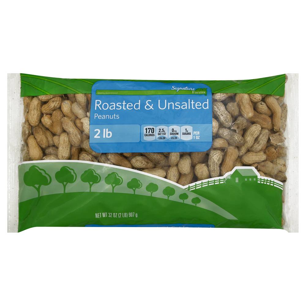 Signature Roasted & Unsalted Peanuts (2 lbs)