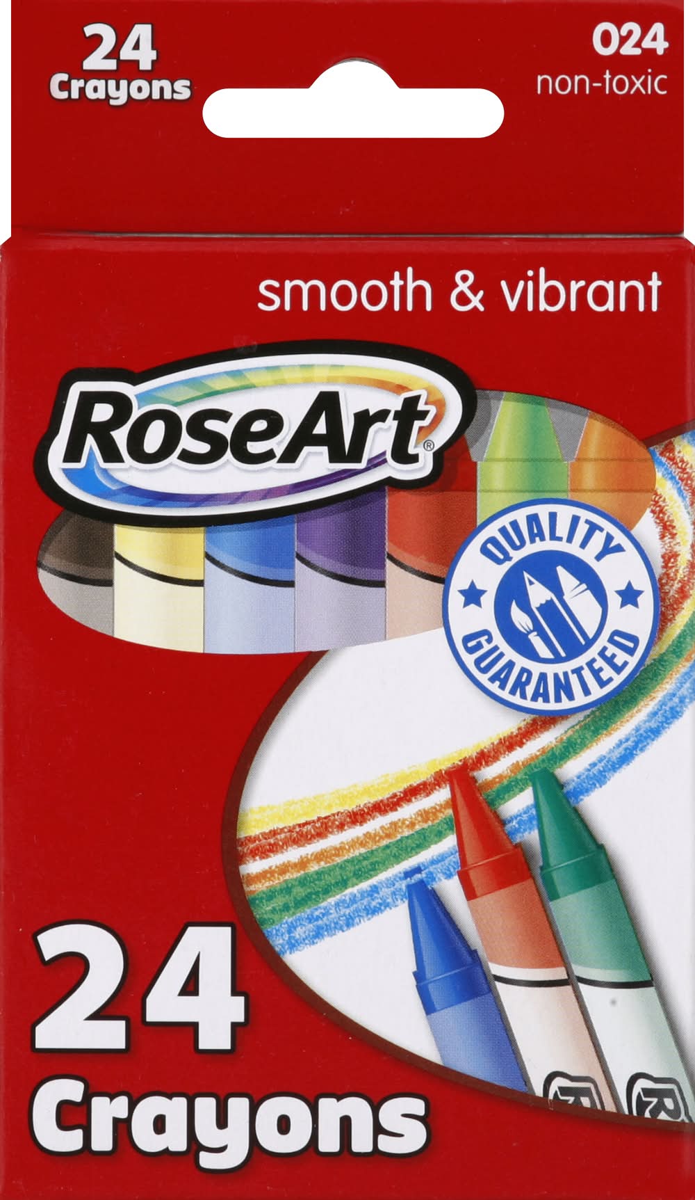 RoseArt Smooth & Vibrat Crayons, Multicolours (24 ct)
