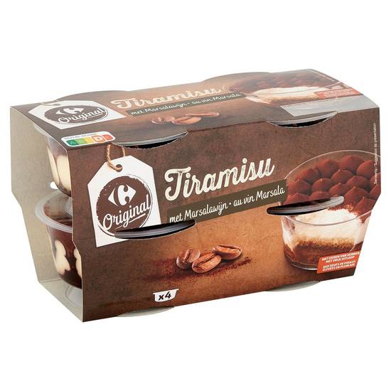 Carrefour Original Tiramisu au Vin Marsala 4 x 90 g