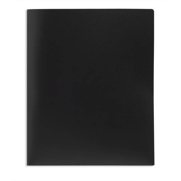 Office Depot® Brand School-Grade 2-Pocket Poly Folder, Letter Size, Black