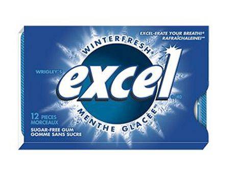 Excel gomme à mâcher sans sucre excel winterfresh (paquet simple, 12 pellets) - winterfresh sugar-free chewing gum (12 units)