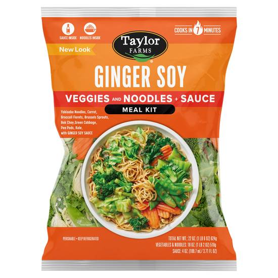 Taylor Farms Ginger Soy Veggie Noodles & Sauce Meal Kit (22 oz)