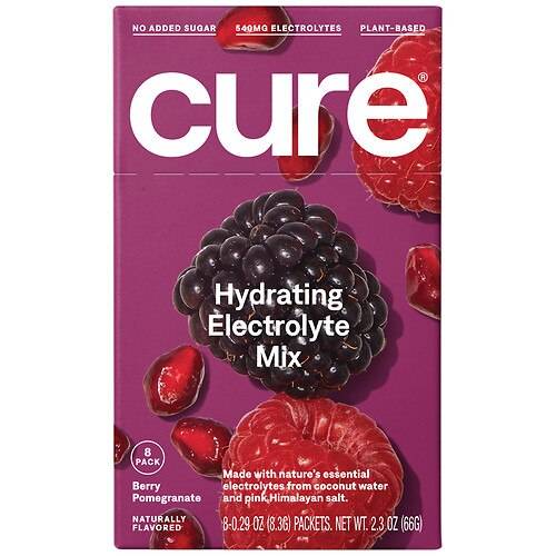 Cure Hydrating Electrolyte Mix Berry Pomegranate - 0.29 OZ x 8 pack