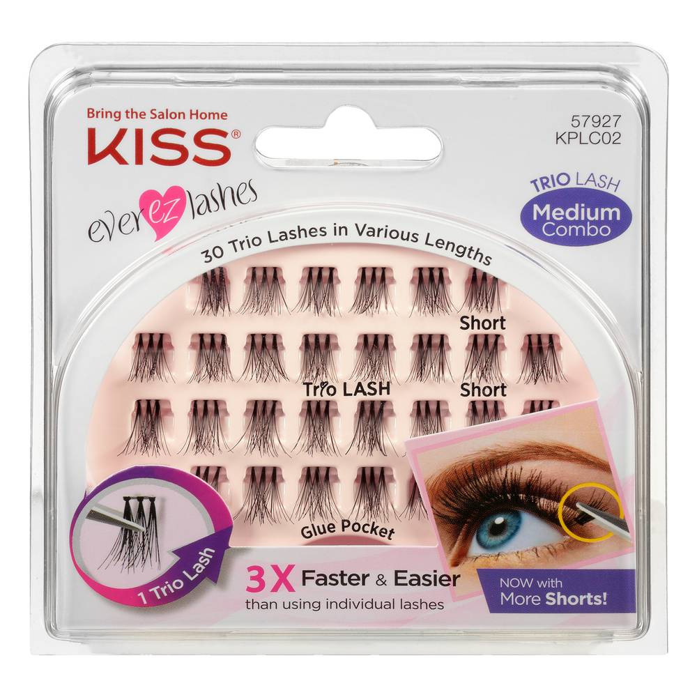 KISS Medium Combo Trio Ever Ez Lashes (0.6 oz)