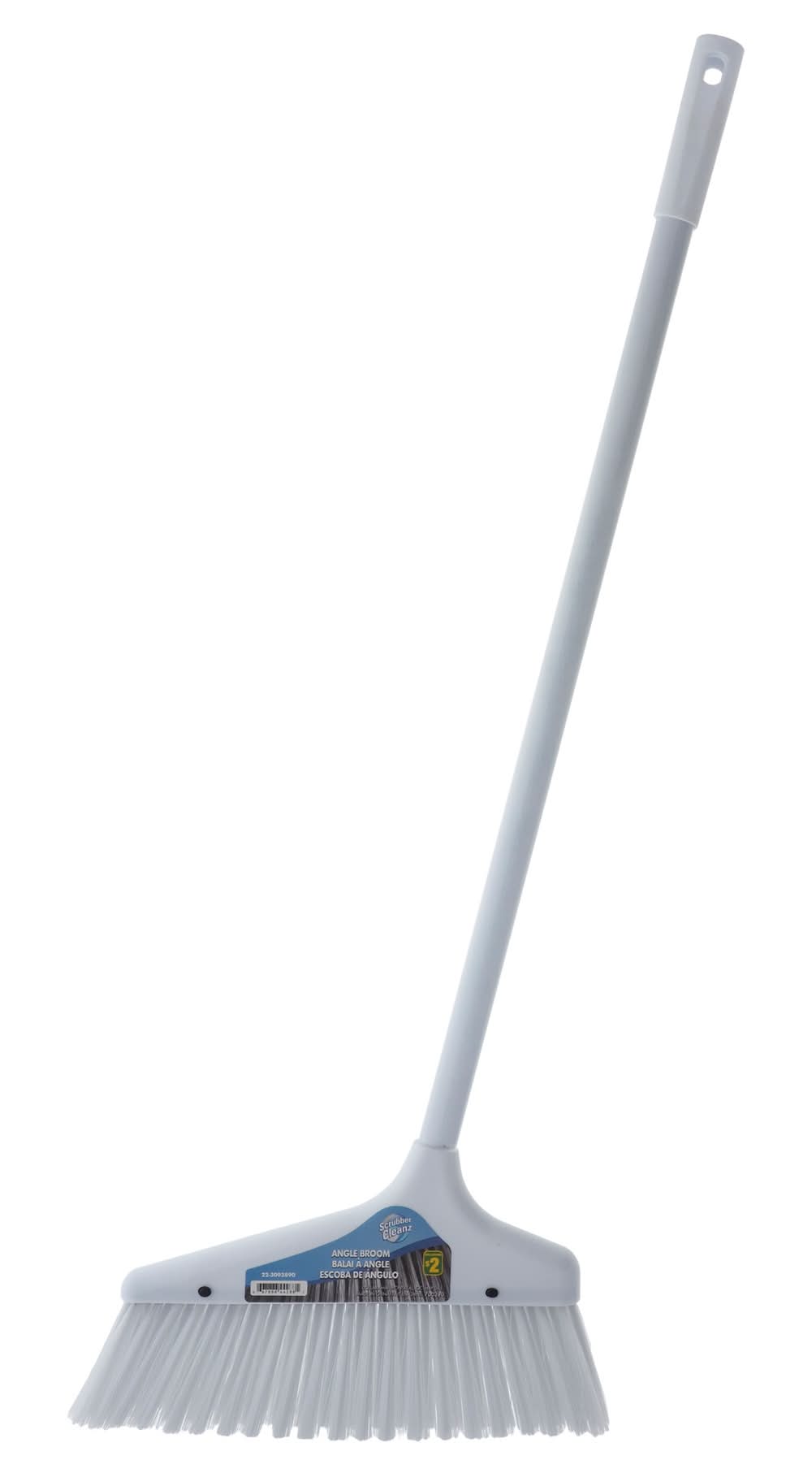 Dollarama Scrubber Cleanz Broom With Angled Handle, White