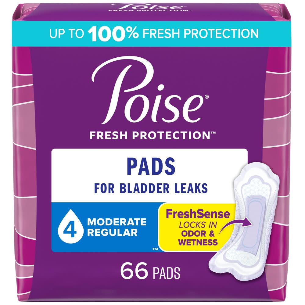 Poise Regular Length Moderate Absorbency Pads (2.5 lbs)